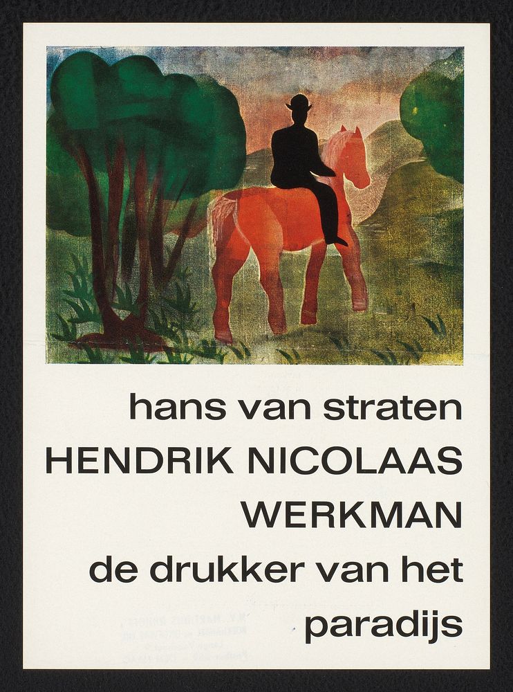 Prospectus voor: Hans van Straten, Hendrik Nicolaas Werkman de drukker van het paradijs, 1963 (before 1963) by anonymous…
