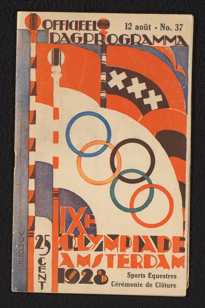 Dagprogramma voor de IXe Olympiade Amsterdam, 12 augustus 1928 (before 1928) by anonymous, Chris van der Hoef and Drukkerij…