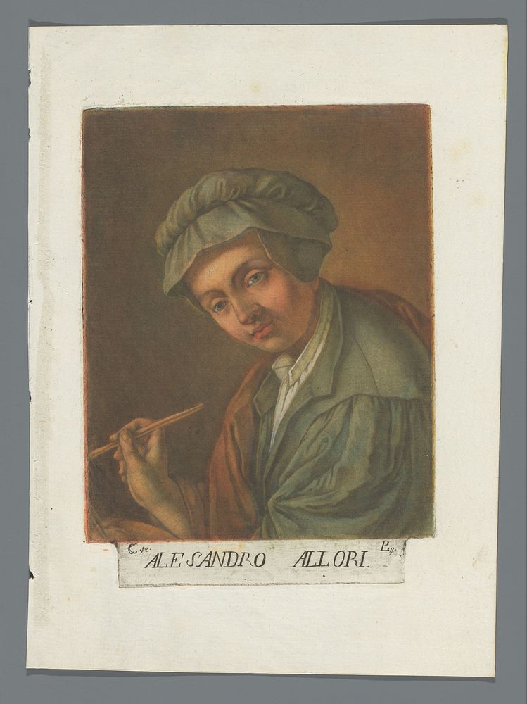 Portret van Alessandro Allori (1789) by Carlo Lasinio, Alessandro Allori and Labrelis