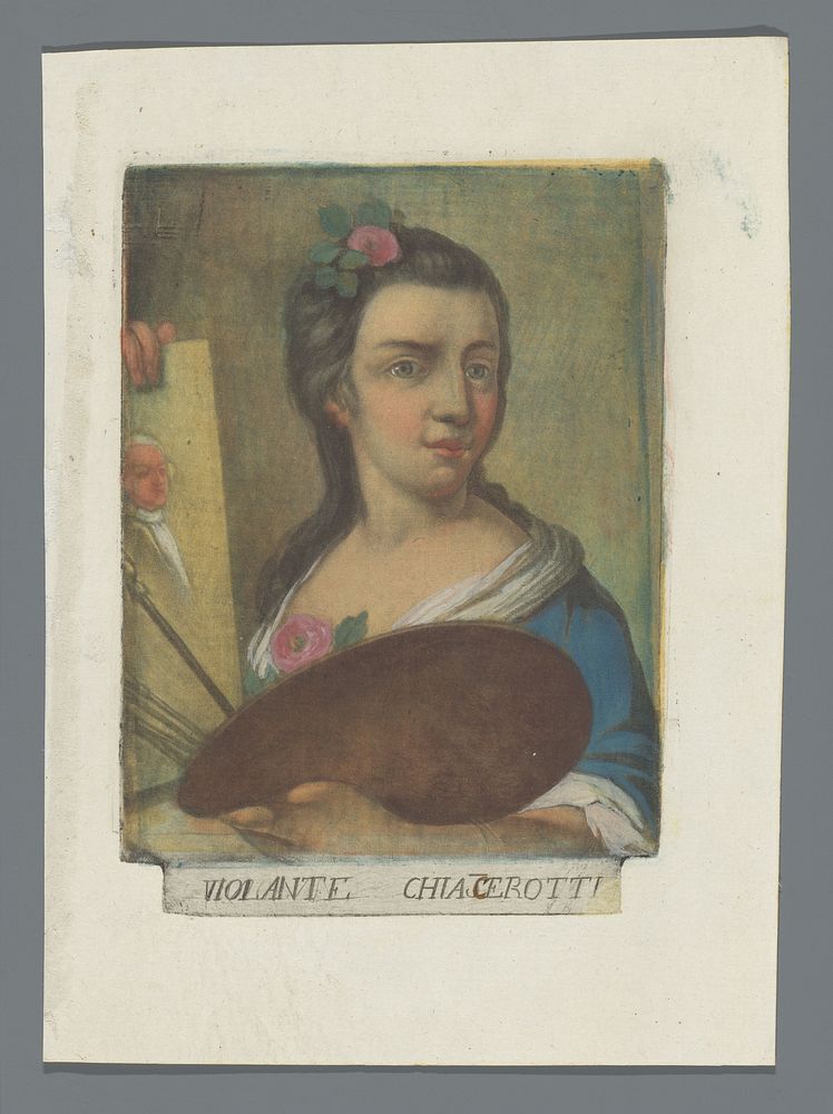 Portret van Violante Cerroti (1789) by Carlo Lasinio and Violante Beatrice Siries