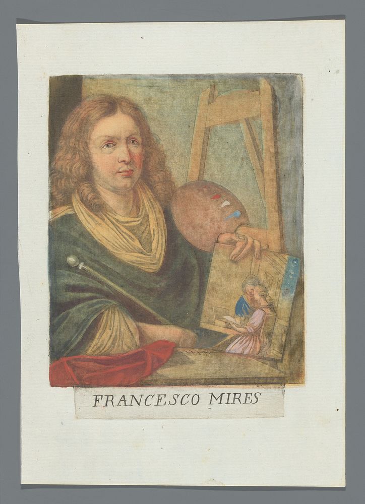 Portret van Frans van Mieris (1789) by Carlo Lasinio and Frans van Mieris I