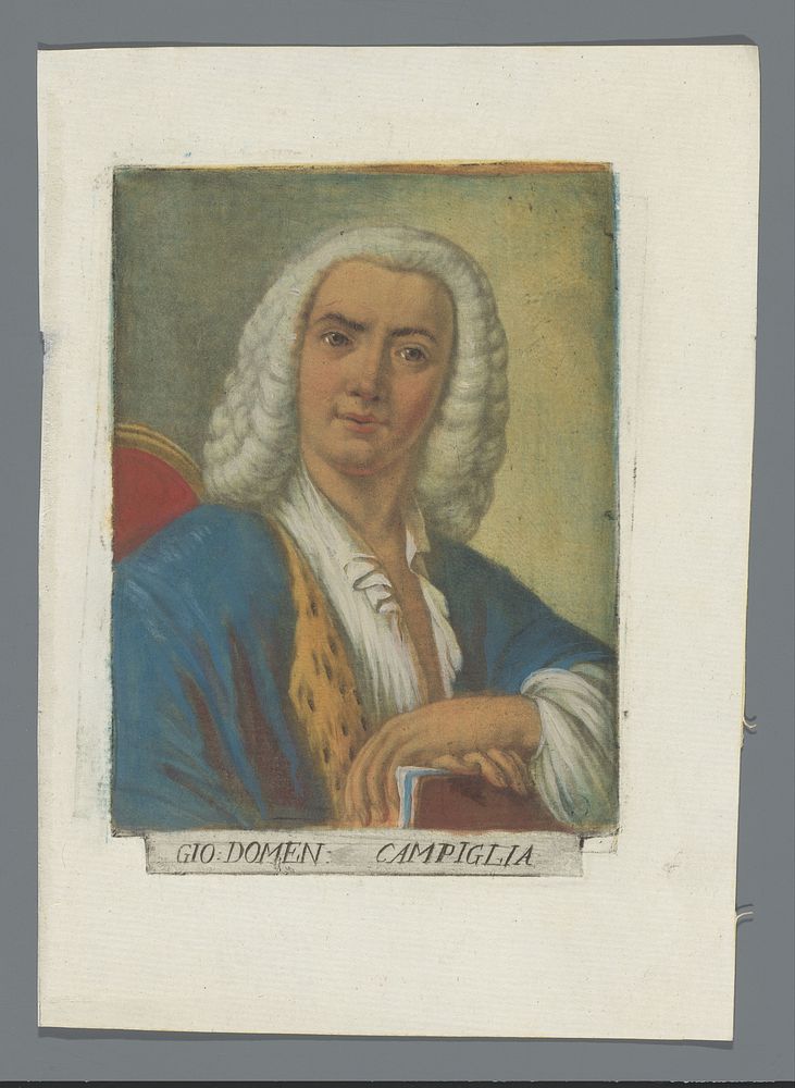 Portret van Giovanni Domenico Campiglia (1789) by Carlo Lasinio and Giovanni Domenico Campiglia