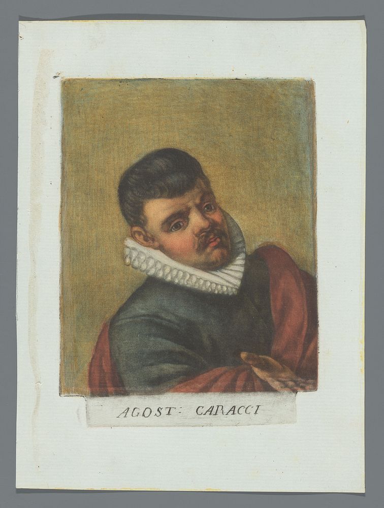 Portret van Agostino Carracci (1789) by Carlo Lasinio and Agostino Carracci