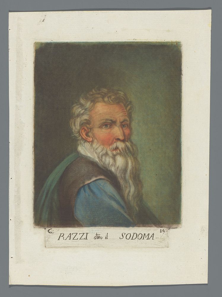 Portret van Il Sodoma (1789) by Carlo Lasinio, Il Sodoma and Labrelis
