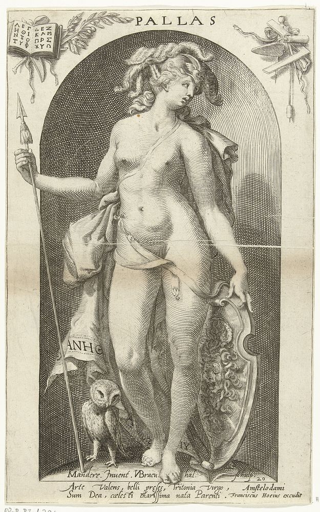 Minerva (c. 1604 - c. 1636) by Nicolaas Braeu, Karel van Mander I, François van den Hoeye and Cornelius Schonaeus