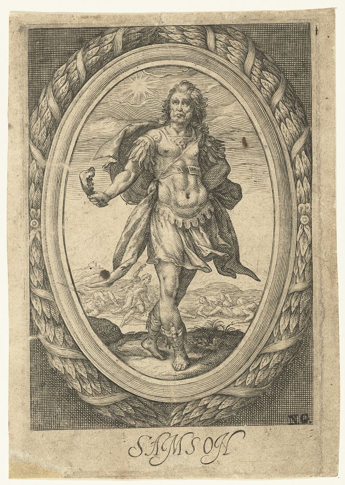 Simson (c. 1586 - in or after c. 1600) by Nicolaas Braeu, Jacob Matham and Jacob Matham
