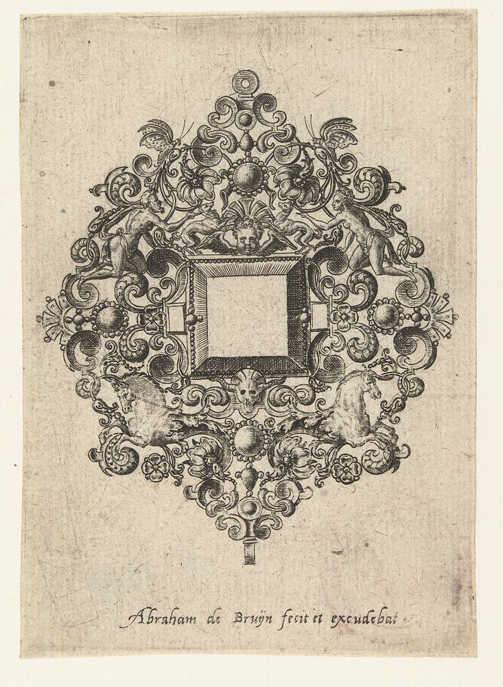 Hanger met vierkante steen (1550 - 1587) by Abraham de Bruyn, Abraham de Bruyn and Abraham de Bruyn