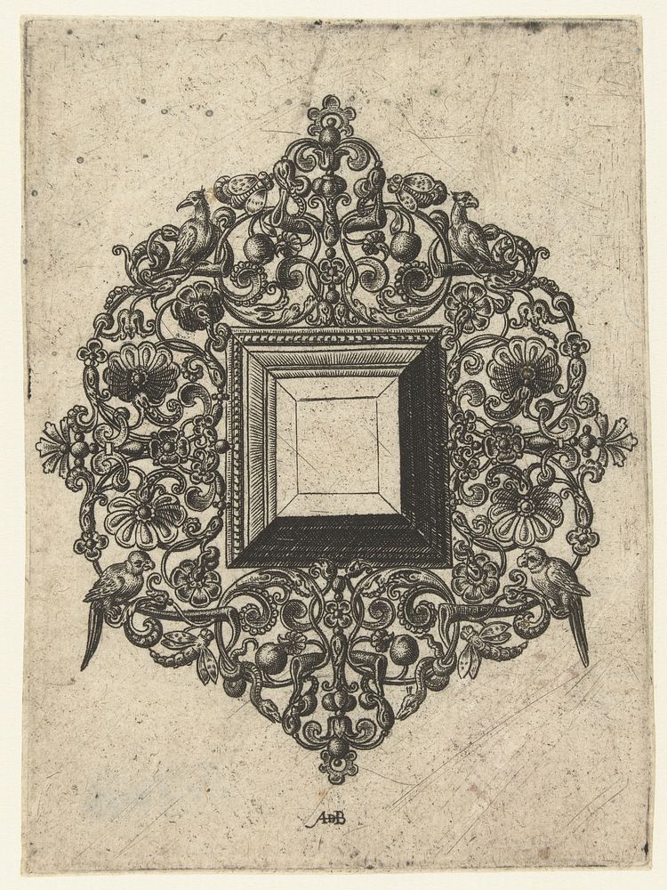 Hanger met vierkante steen (1550 - 1587) by Abraham de Bruyn, Abraham de Bruyn and Abraham de Bruyn