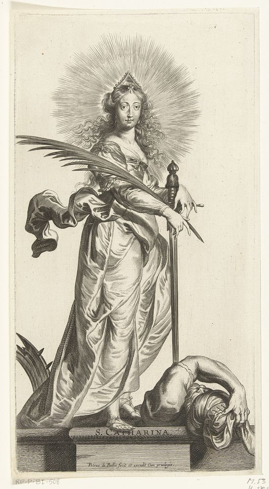 Heilige Catharina van Alexandrië met keizer Maxentius (1623 - 1660) by Pieter de Bailliu I, Pieter de Bailliu I and Pieter…