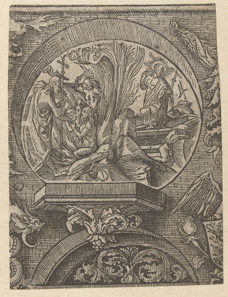 De hellevaart en de opstanding van Christus (1520) by Jacob Cornelisz van Oostsanen and Doen Pietersz