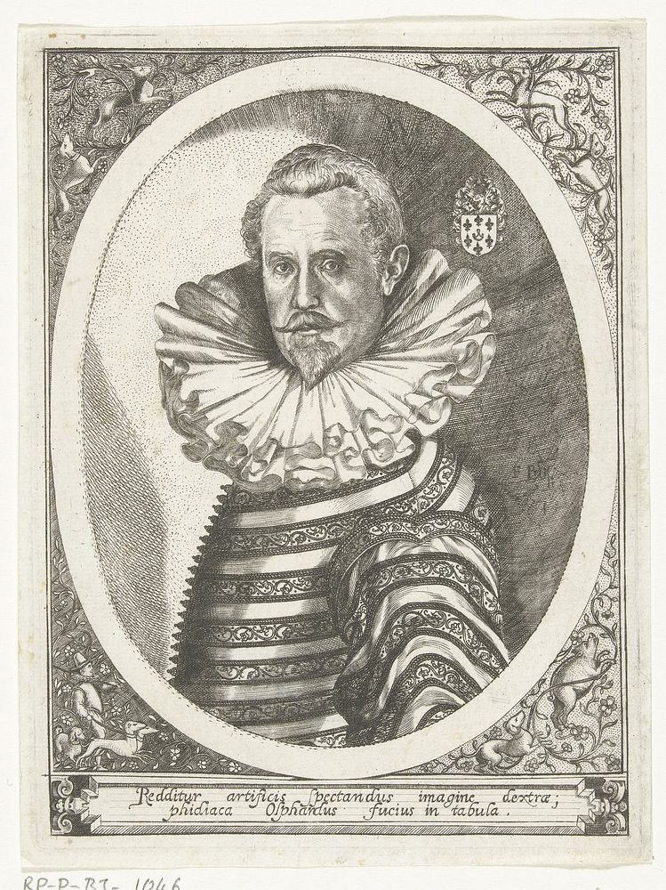 Portret van Olpherdus Fuyck (Olfert Fuchs?) (in or before 1602) by Floris Balthasarsz van Berckenrode