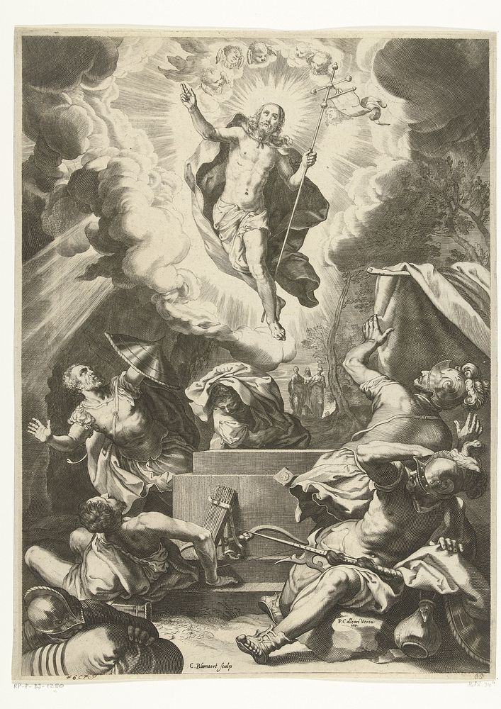 Opstanding van Christus (1633 - 1692) by Cornelis Bloemaert II and Paolo Veronese