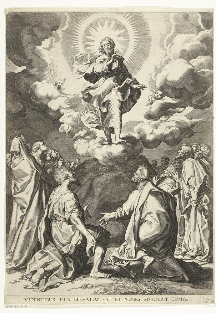 Hemelvaart van Christus (1656 - 1692) by Cornelis Bloemaert II and Ciro Ferri