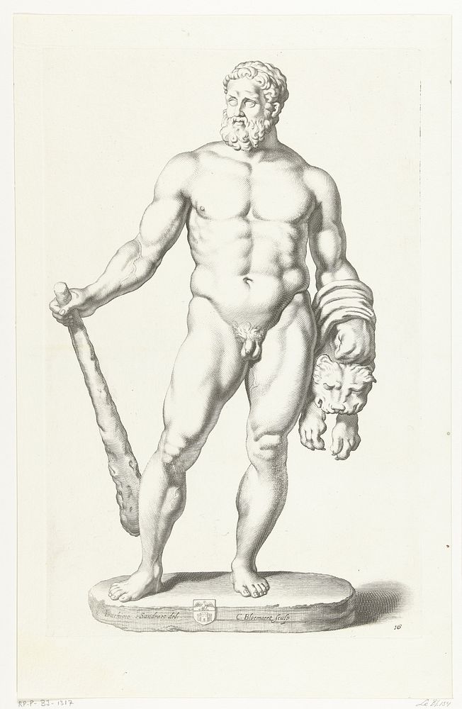 Hercules (c. 1636) by Cornelis Bloemaert II and Joachim von Sandrart I