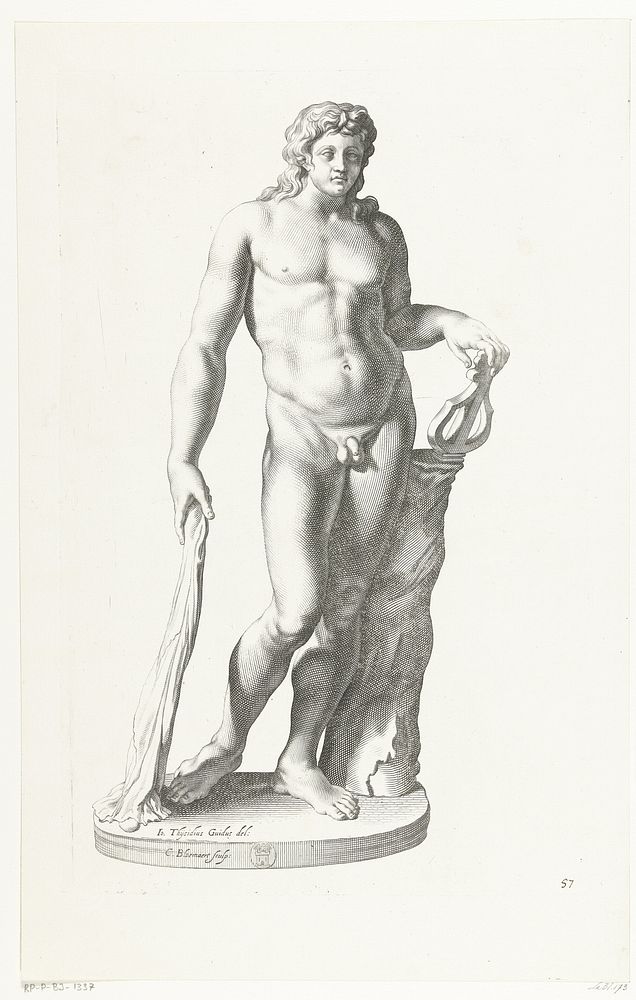 Apollo (c. 1636) by Cornelis Bloemaert II and Giovanni Citosibio Guidi
