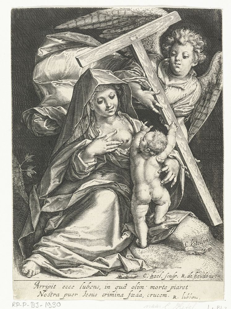 Madonna met Kind (c. 1594 - c. 1659) by Cornelis Boel, Cornelis Ketel, Robert de Baudous and Richard Lubbaeus