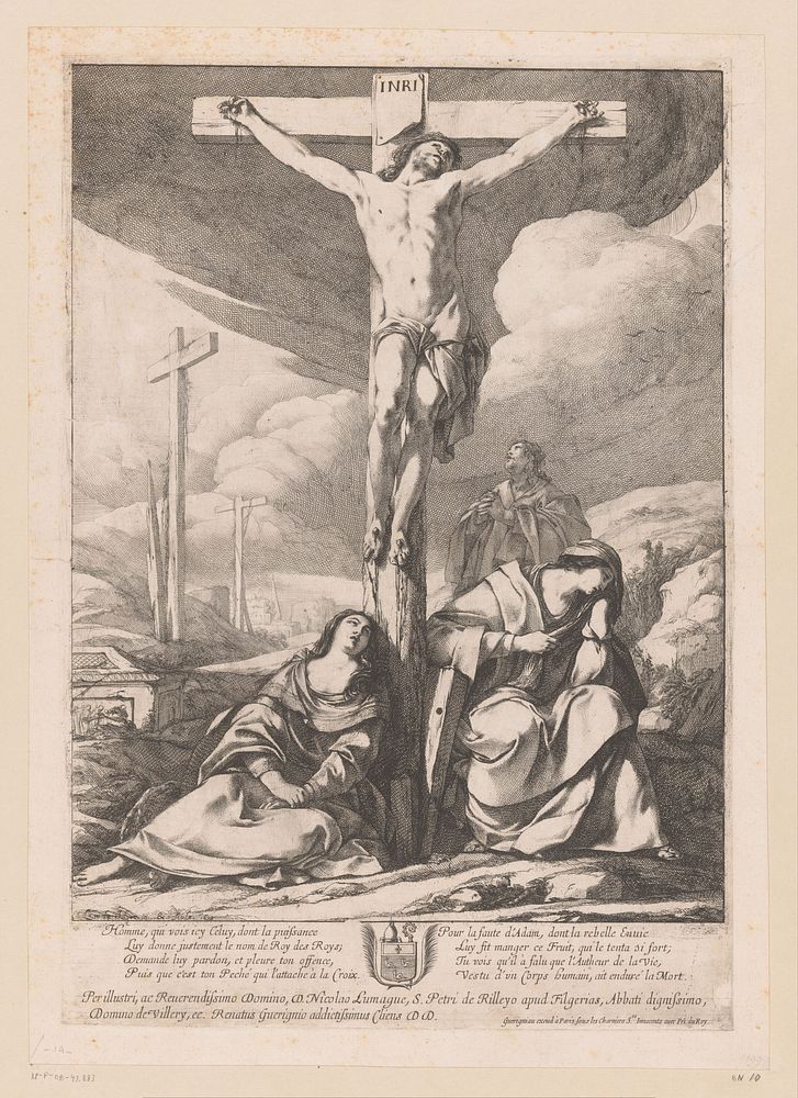 Kruisiging van Christus (1639) by Laurent de La Hire, Laurent de La Hire, René Guérineau and Lodewijk XIII koning van…