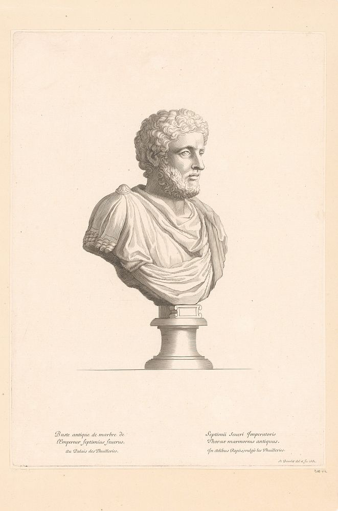 Antieke buste van keizer Septimius Severus (1681) by Etienne Baudet and Etienne Baudet