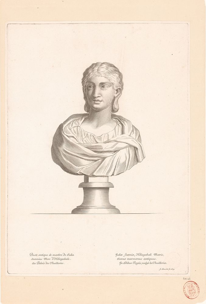 Antieke buste van Julia Soaemias (1679) by Etienne Baudet