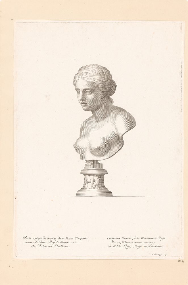 Antieke buste van Cleopatra Selene II (1678) by Etienne Baudet