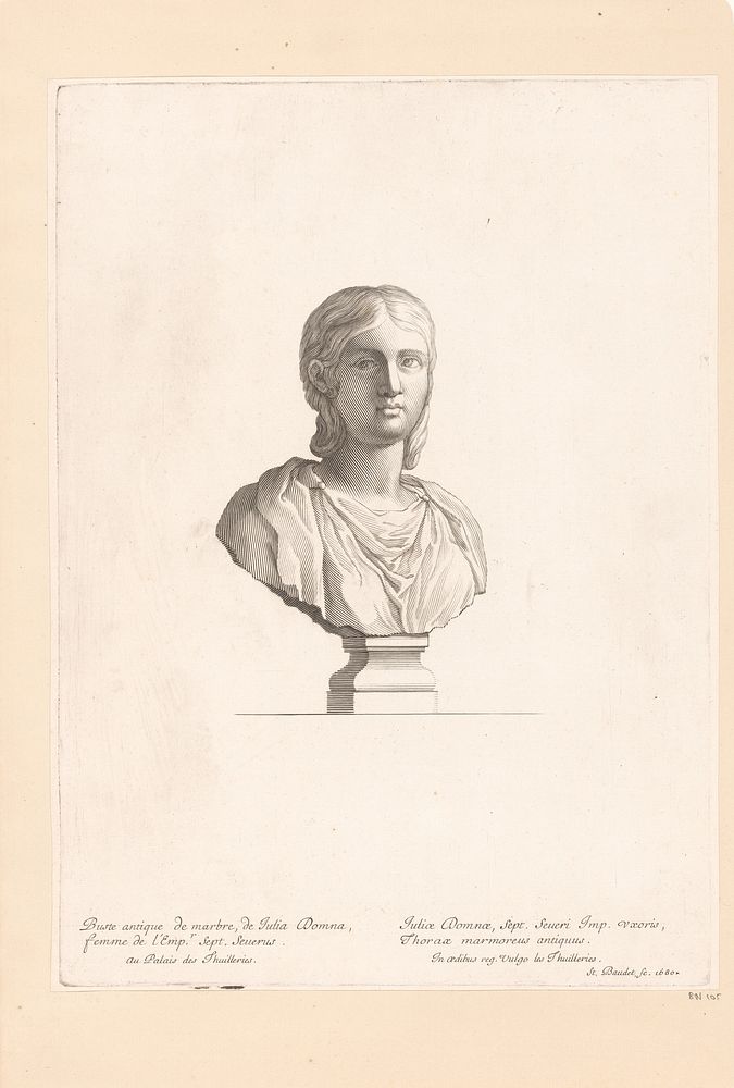 Antieke buste van Julia Domna (1680) by Etienne Baudet