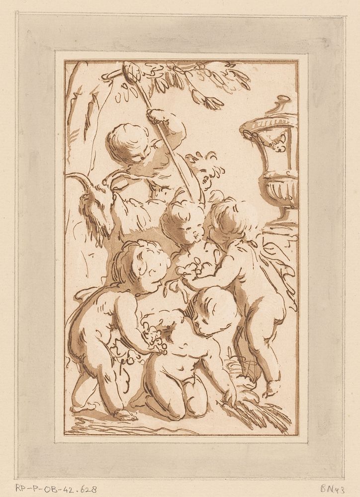 Bacchanaal van Amors (1772 - 1817) by François Philippe Charpentier and Jean Baptiste Joseph Wicar