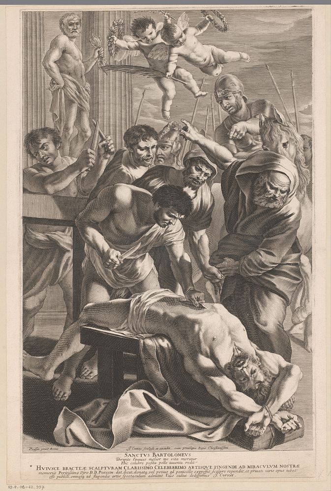 Martelaarschap van de Heilige Bartholomeus (1632 - 1675) by Jean Couvay, Nicolas Poussin, Jean Couvay, Franse kroon, Jean…