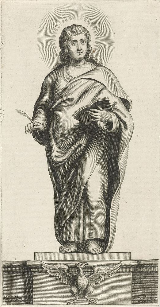 Evangelist Johannes (1630 - 1677) by Adriaen Lommelin, Peter Paul Rubens and Gilles Hendricx