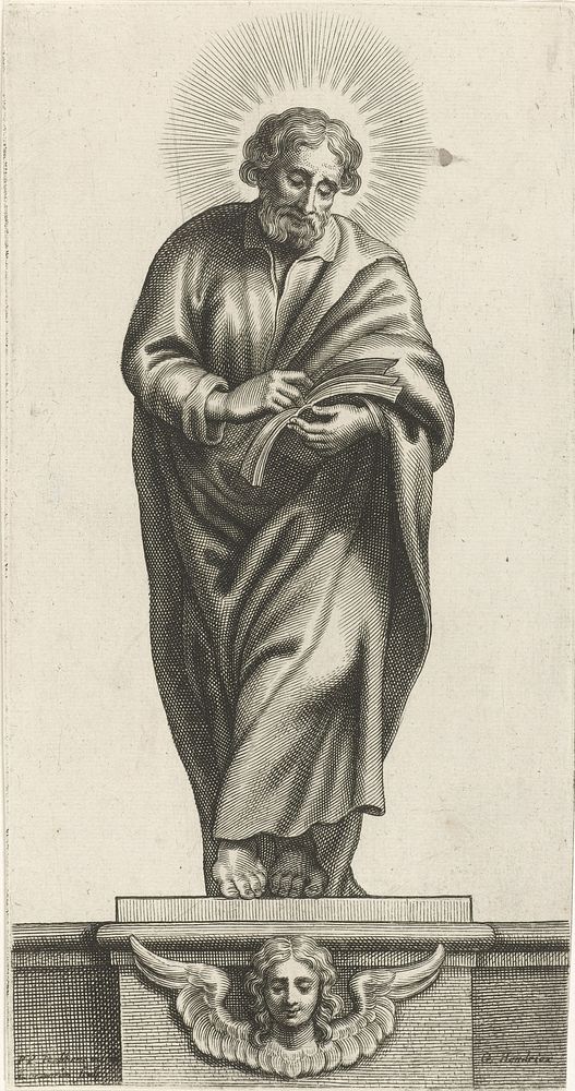 Evangelist Matteüs (1630 - 1677) by Adriaen Lommelin, Peter Paul Rubens and Gilles Hendricx