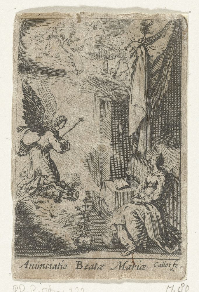 Annunciatie (1633 - 1670) by anonymous and Jacques Callot