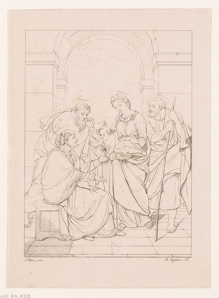 Maria met Christus en heiligen (1816 - 1886) by Charles Onghena and Jean Baptiste Louis Maes Canini