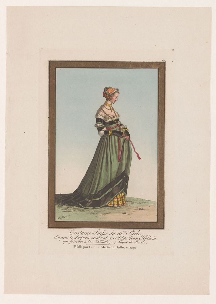 Vrouw naar rechts gewend, haar rok van voren iets oplichtend (1790) by Johann Rudolph Schellenberg, Hans Holbein II and…