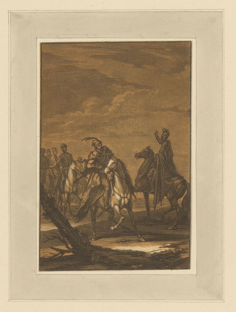 Ontmoeting van ruiters (1718 - 1781) by Christian Rugendas, Georg Philipp Rugendas and Christian Rugendas