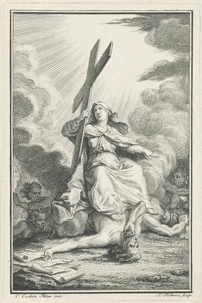 Geloof (1725 - 1767) by Jacob Folkema and Charles Nicolas Cochin II