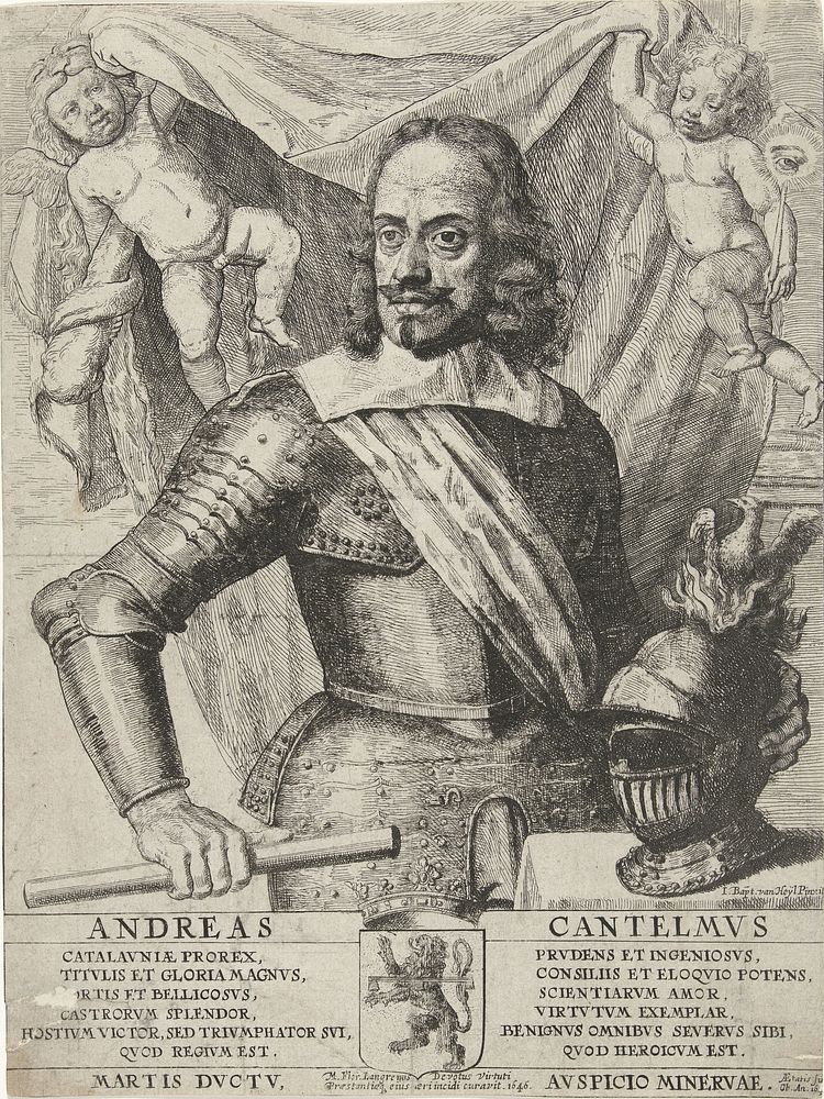 Portret van Don Andrea Cantelmo (1646) by Leo van Heil and Jan Baptist van Heil