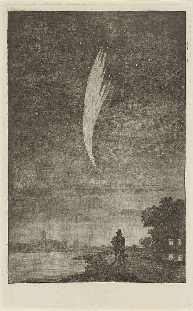De komeet van Donati, 1858 (1858 - 1860) by Cornelis van der Griendt