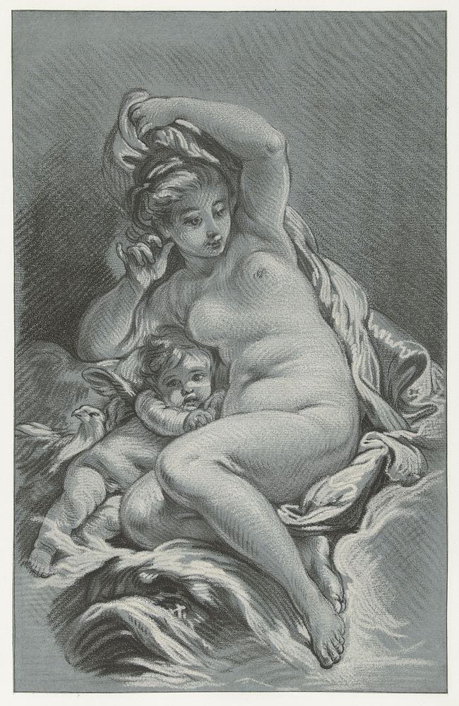 Venus en Cupido (1767) by Louis Marin Bonnet and François Boucher
