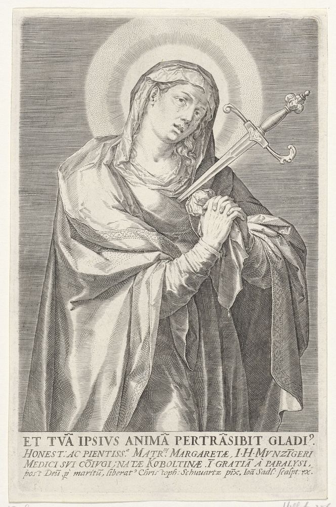 Mater Dolorosa (1588 - 1595) by Johann Sadeler I, Christoph Schwarz, Johann Sadeler I and Margaretha Munzinger