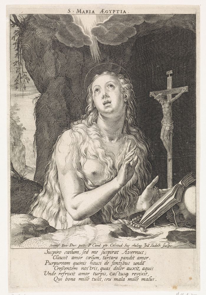 Heilige Maria van Egypte (1588 - 1595) by Johann Sadeler I and Peter de Witte