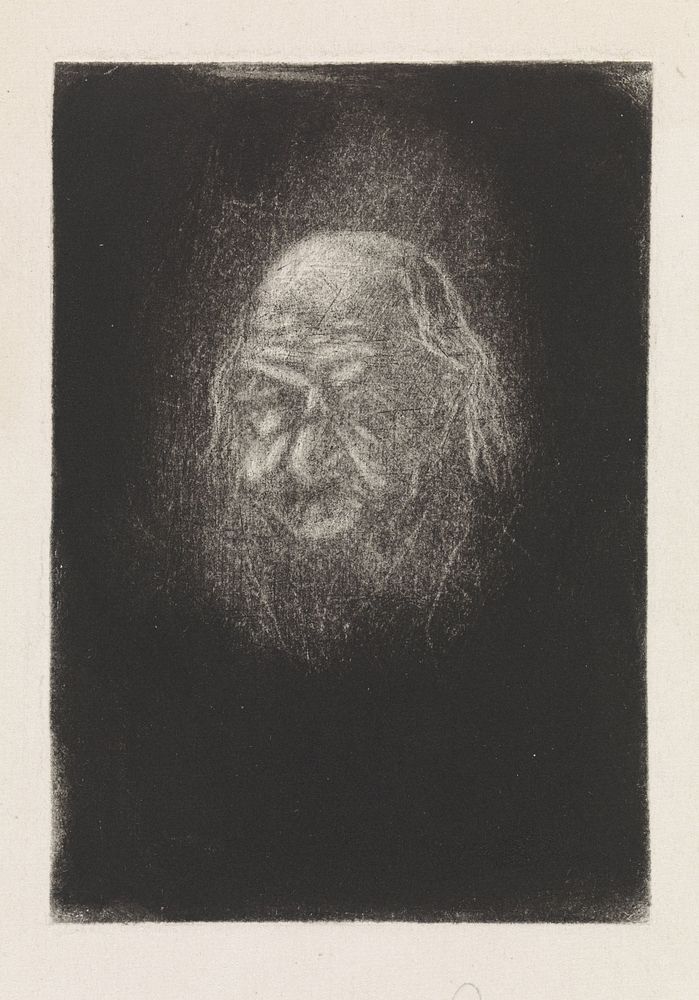 Gezicht van een oude man (1859 - 1933) by Elias Stark