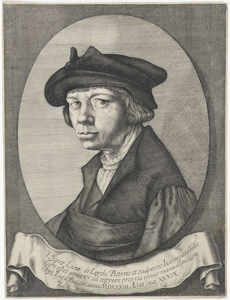 Portret van Lucas van Leyden (1614 - 1648) by Andries Jacobsz Stock and Lucas van Leyden