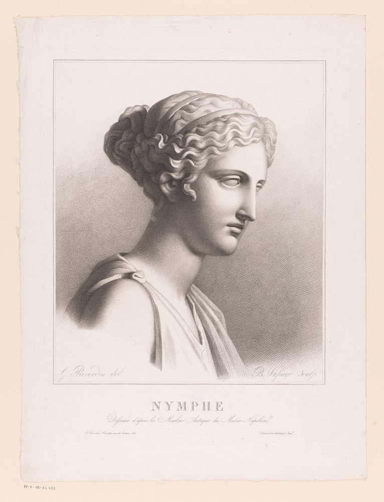 Buste van een standbeeld van een nimf (1811) by B Lepage, Gédéon Reverdin and Gédéon Reverdin