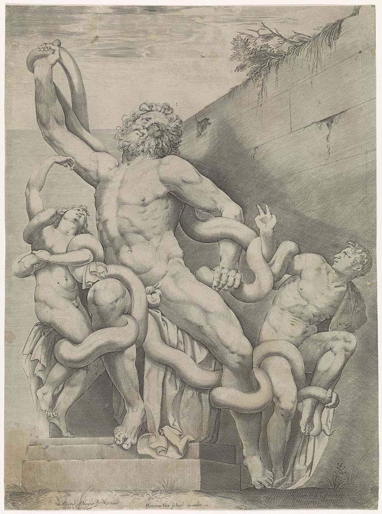 Beeldhouwwerk de Laocoöngroep (1581) by Pieter Perret and Hendrick van Schoel