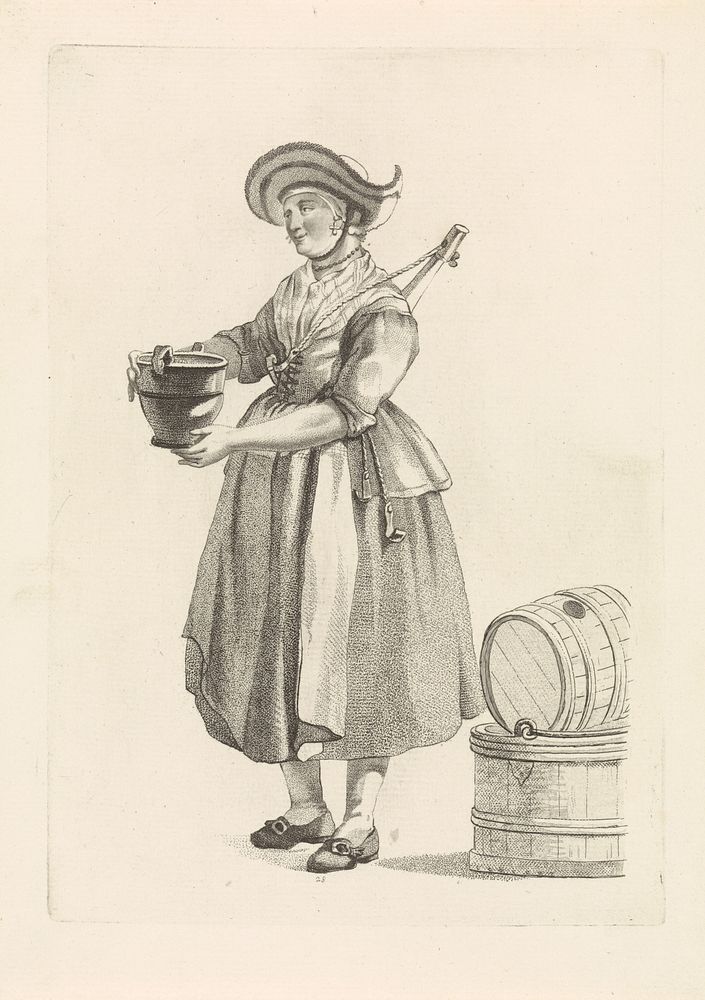 Melkverkoopster (1818 - 1833) by Mathias de Sallieth, Jacob Perkois and Johannes Huibert Prins