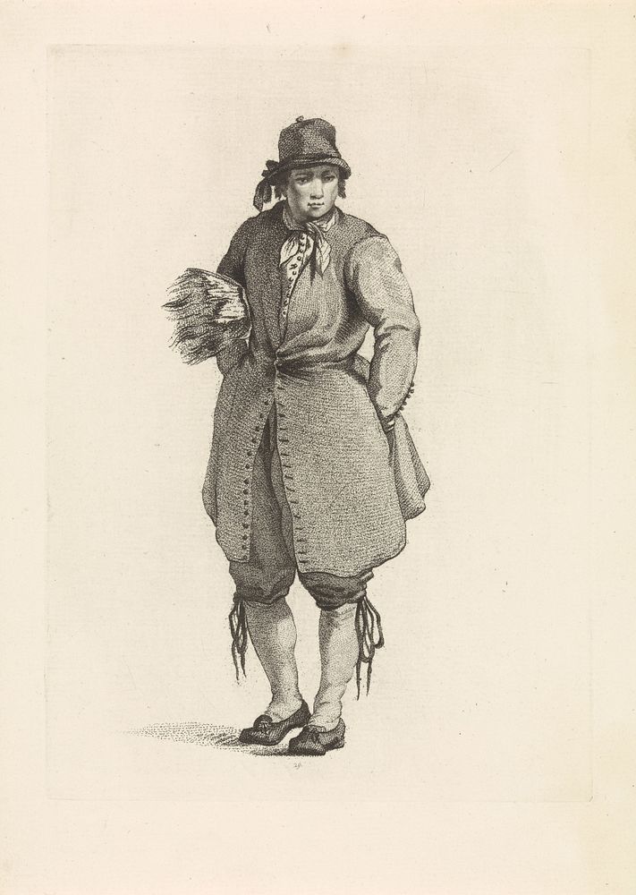 Boer met korenschoof onder de arm (1818 - 1833) by Mathias de Sallieth, Jacob Perkois and Johannes Huibert Prins