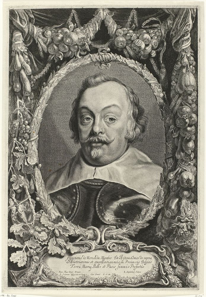Portret van Francisco de Moncada, markies van Aytona (1644 - 1650) by Jonas Suyderhoef, Pieter Claesz Soutman, Pieter Claesz…