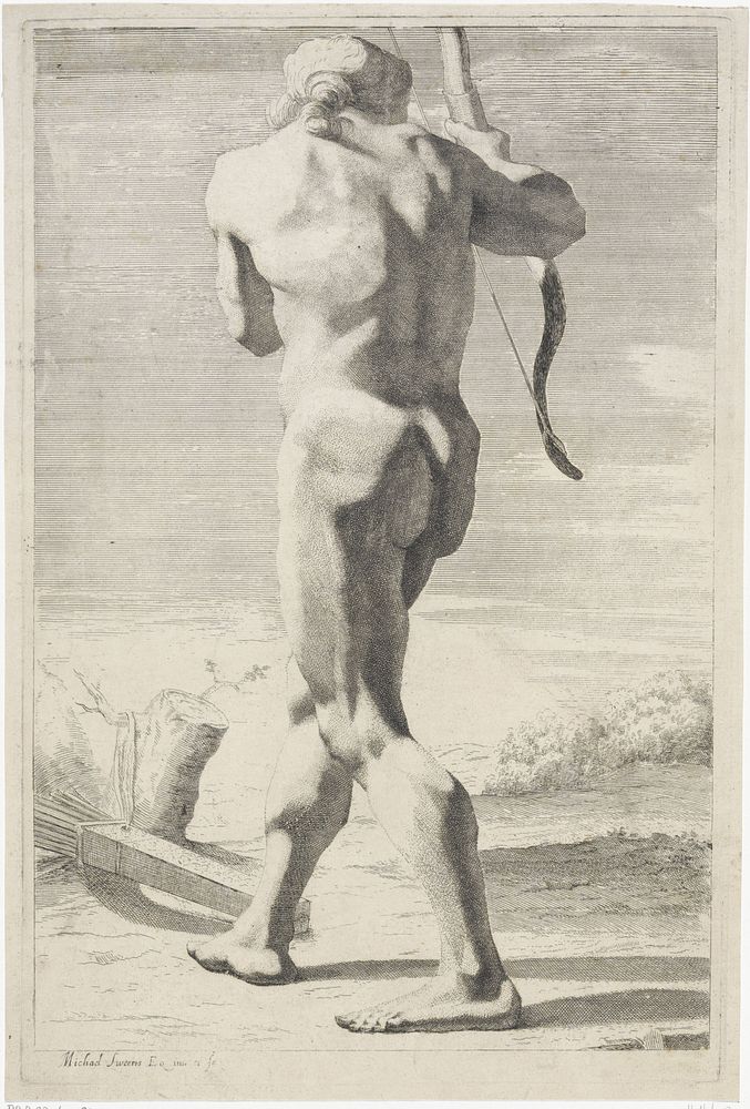 Mannelijk naakt (1643 - 1661) by Michael Sweerts and Michael Sweerts