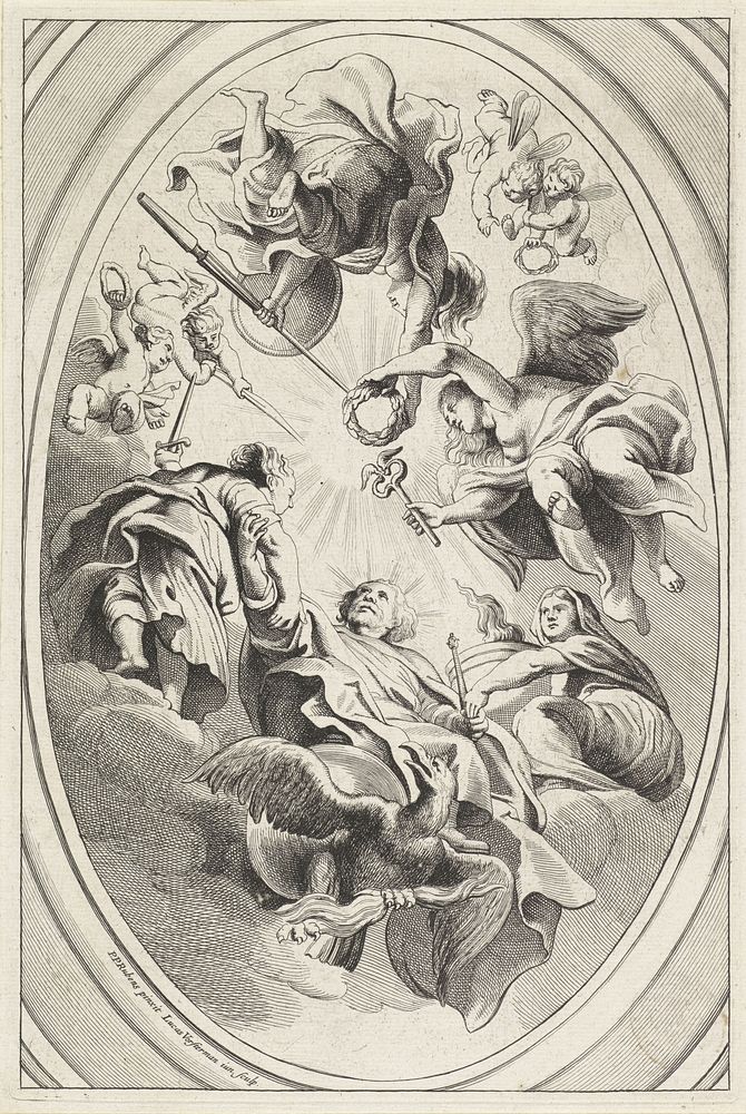 Apotheose van Jacobus I (koning van Engeland) (1651 - 1652) by Lucas Vorsterman II and Peter Paul Rubens