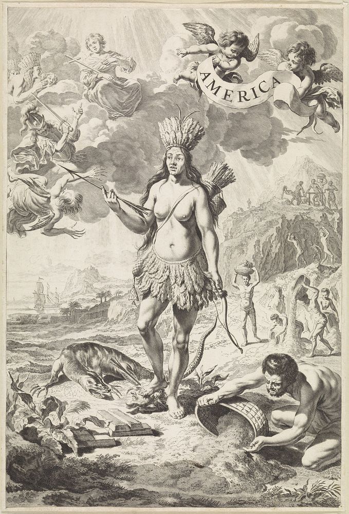 Zuid Amerikaans landschap (1650 - 1700) by anonymous, Jan de Visscher and Jeremias Falck