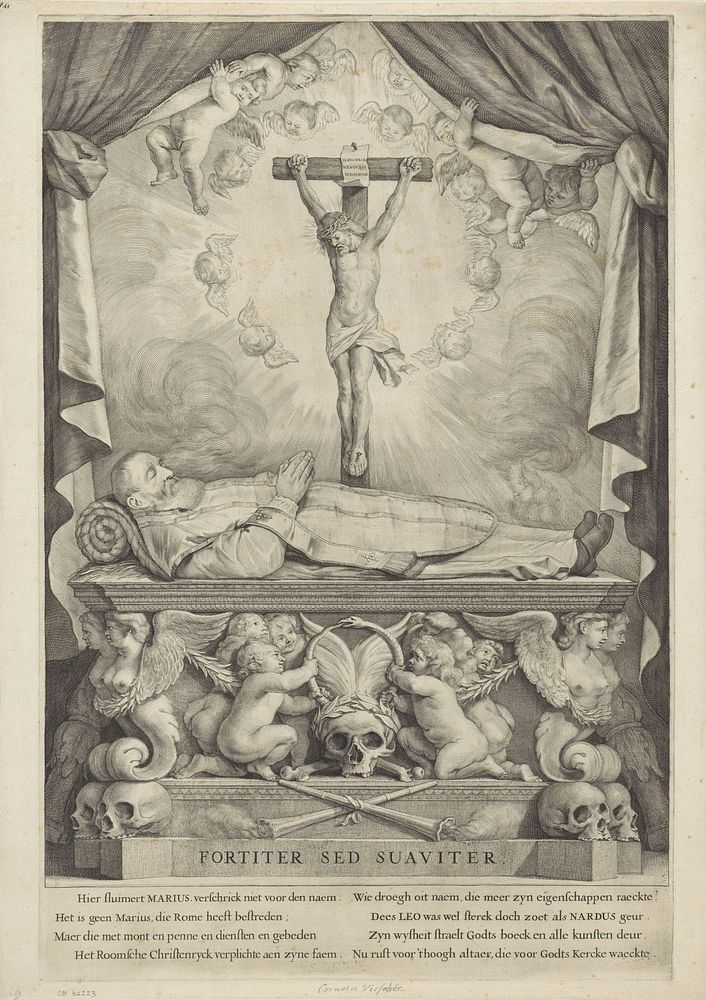 Graftombe van Leonard Marius van der Goes (1652) by Cornelis Visscher II, Claes Moeyaert and Joost van den Vondel